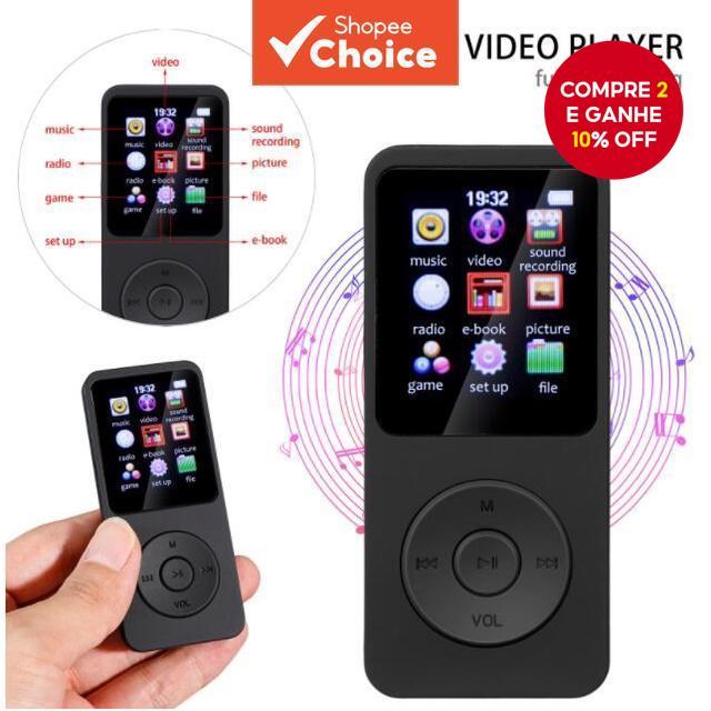 🔥 O Mais Novo Leitor De MP3 Player Bluetooth 5.0 HIFI Sport Music Speakers MP4 Media FM Rádio Gravador De Voz Ebook