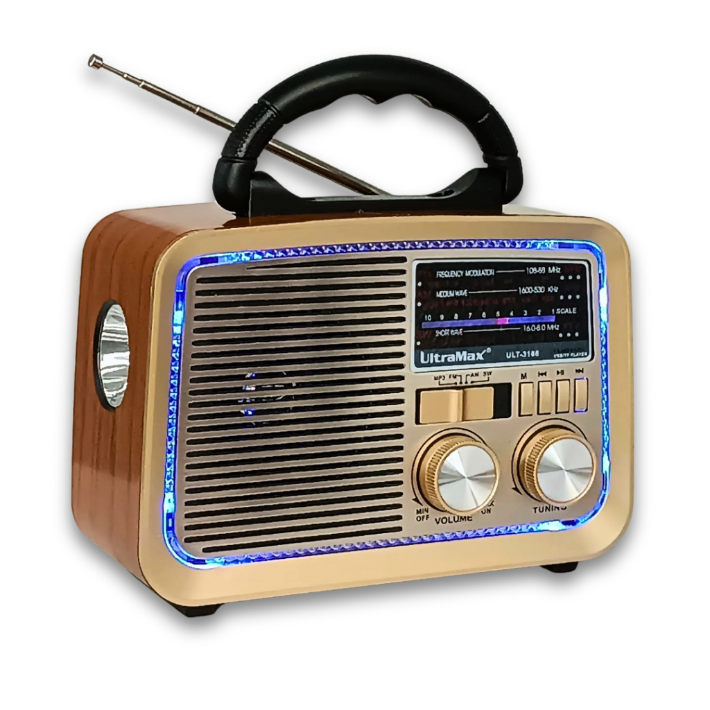 🔥 Radio Retro bluetooth,entrada usb,microsd lanterna e sainda auxiliar ULT-3188