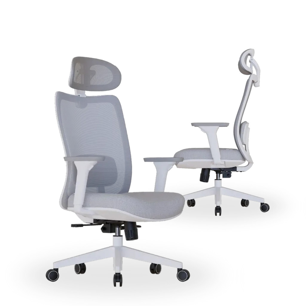 🔥 Cadeira Ergonomica de Escritorio Astra Pro Branca e Cinza Elements