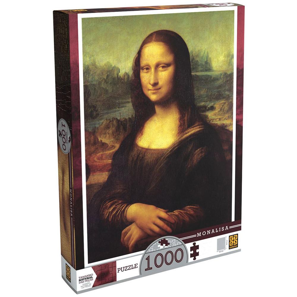 🔥 Quebra Cabeça – Quebra Cabeça 1000 Peças Monalisa – Grow