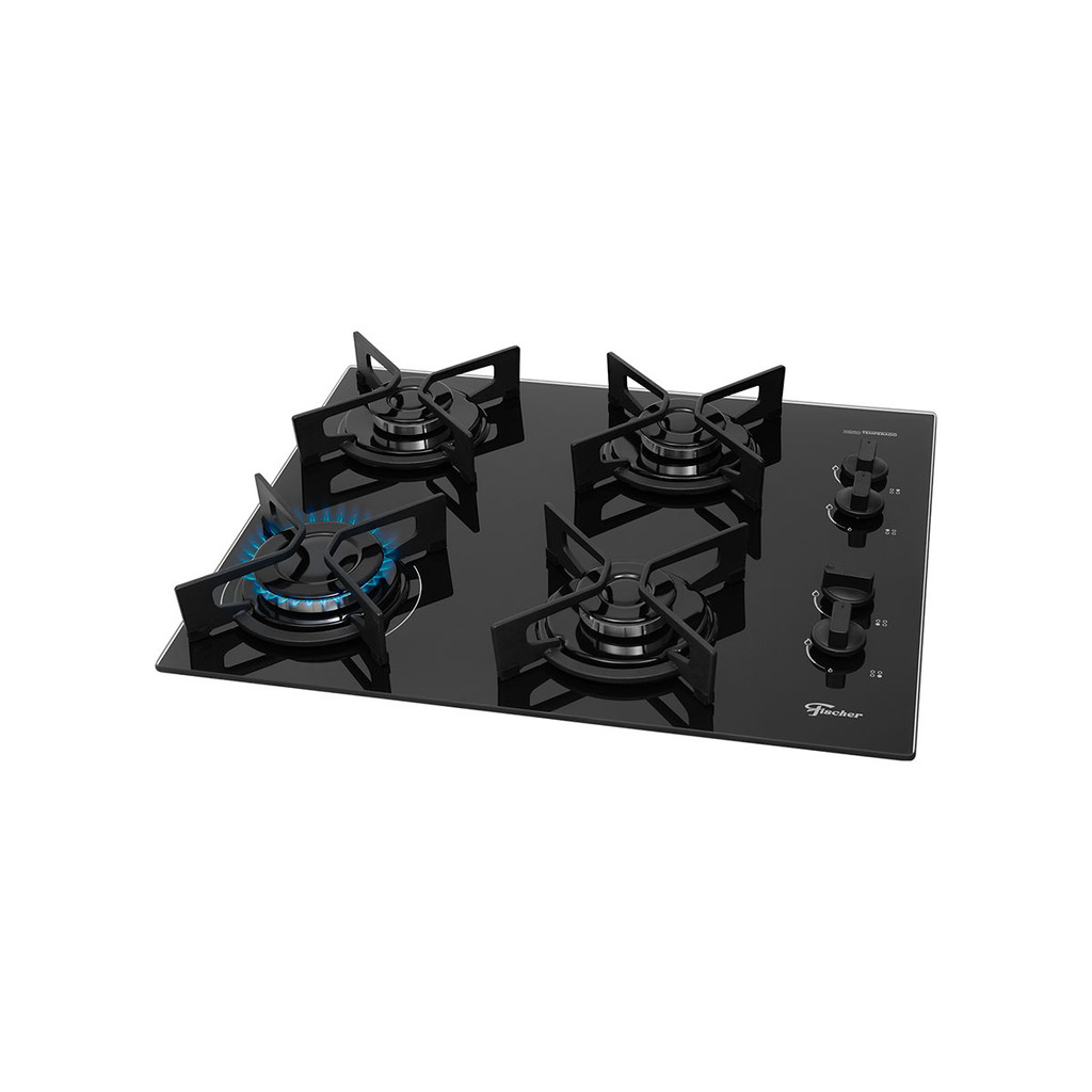 🔥 Fogão Cooktop a Gás Fischer 4Q Fit Line Trempe Iron Bivolt