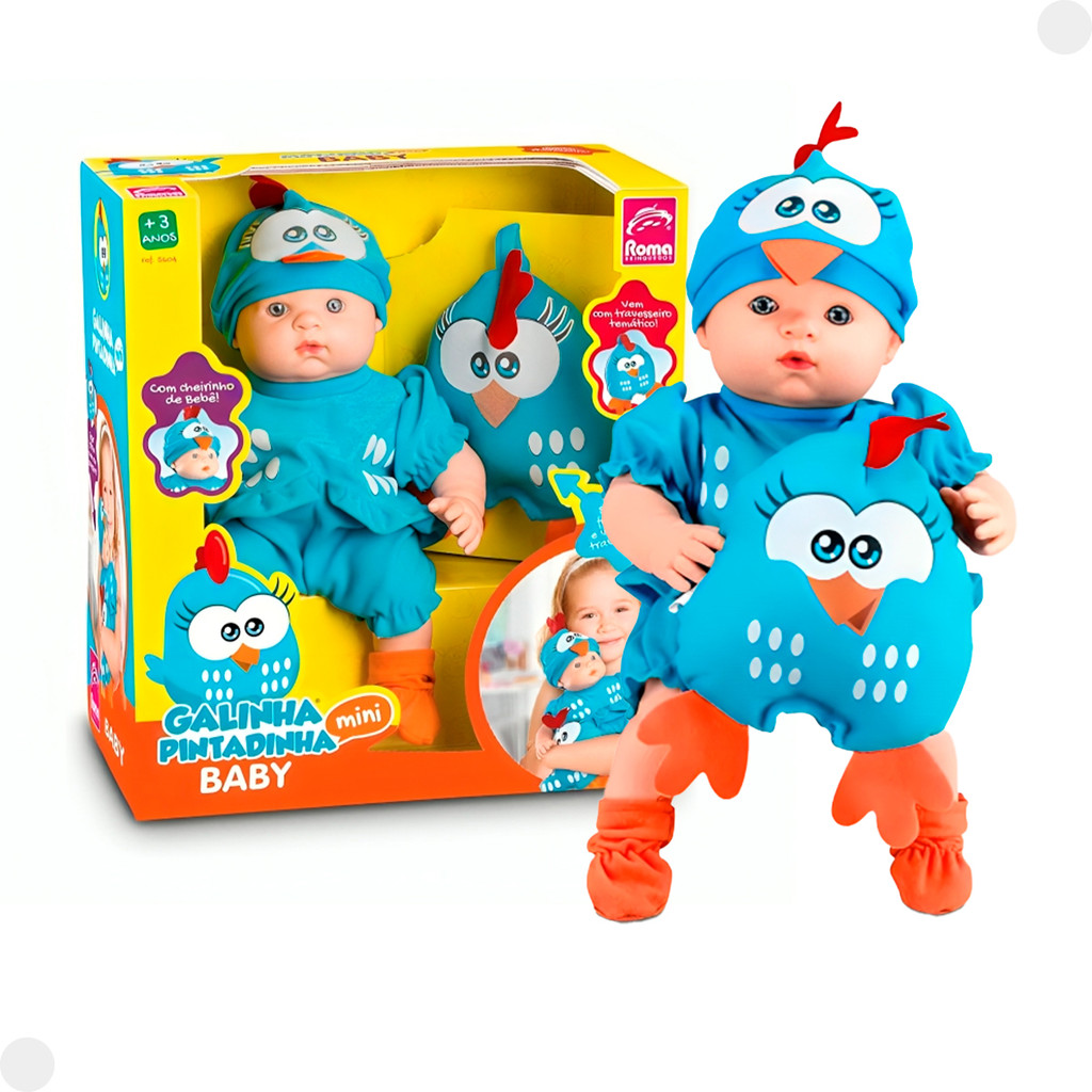 🔥 Boneca Galinha Pintadinha Mini 5604 – Roma