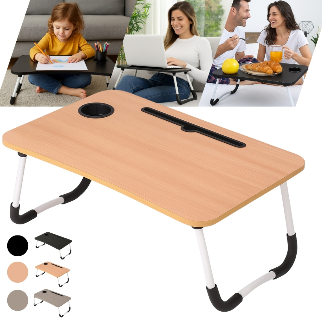 🔥 Mesa para Notebook Mesinha para Computador Portátil Cama para estudos com Gaveta Dobravel