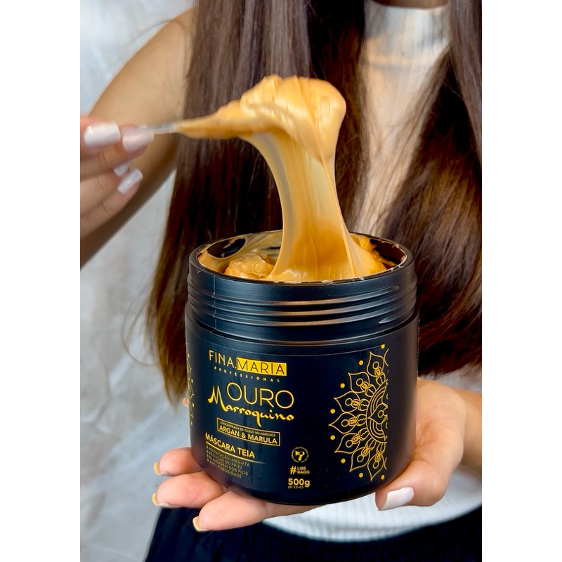 🔥 MEGA HIDRATAÇÃO OURO MARROQUINO EFEITO TEIA | ANTIFRIZZ | ÓLEOS MILAGROSOS | FINA MARIA PROFESSIONAL