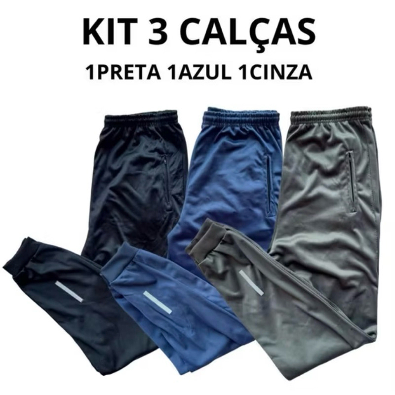 🔥 KIT 3 CALÇAS ADULTO ESPORTIVA ACADEMIA PARA TODAS OCASIÕES