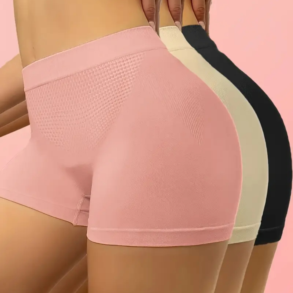 🔥 Kit 5 Calcinha Box em Microfibra Cueca feminina– Shortinho Confortável, Respirável e com Cintura Média para Uso Diario