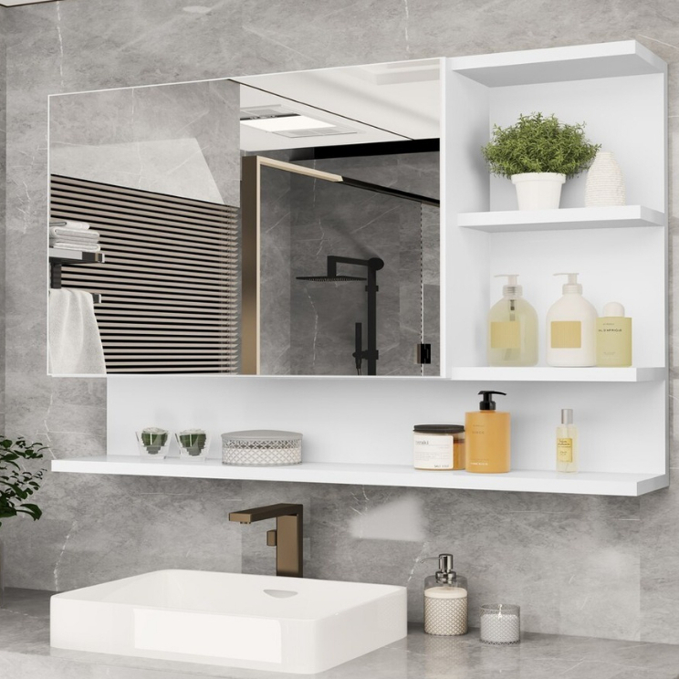 🔥 QUEIMA DE ESTOQUE! Armário Espelheira com Porta Cle – VÁRIAS CORES