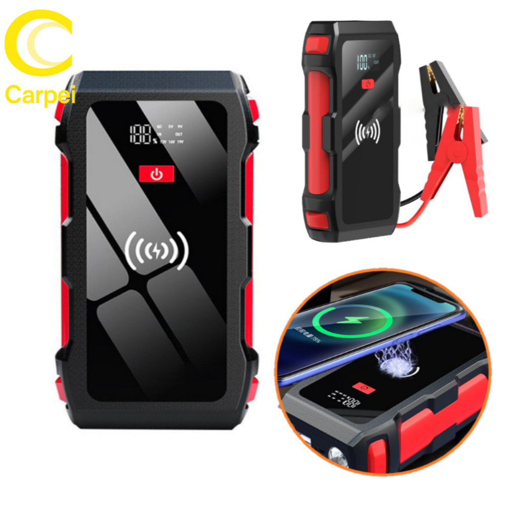 🔥 Auxiliador Partida PowerBank Portátil Multifuncional Indução 12000mAh 12V Moto Carro Celular