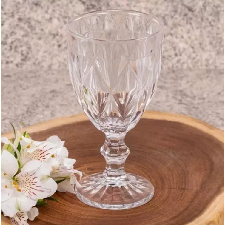 🔥 Jogo 6 Taças de Vidro Diamond 340ML