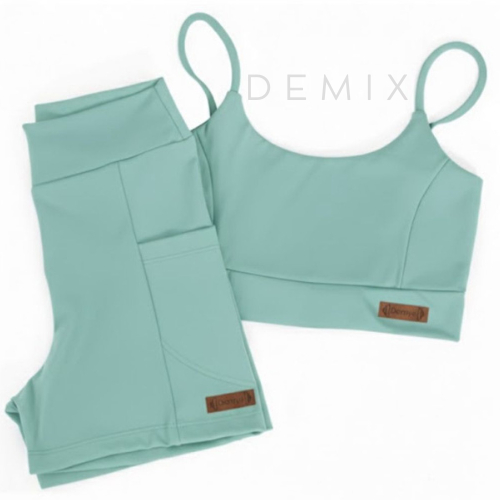 🔥 Conjunto Academia Corrida Treino Poliamida Zero Transparência shorts e Top de Alça