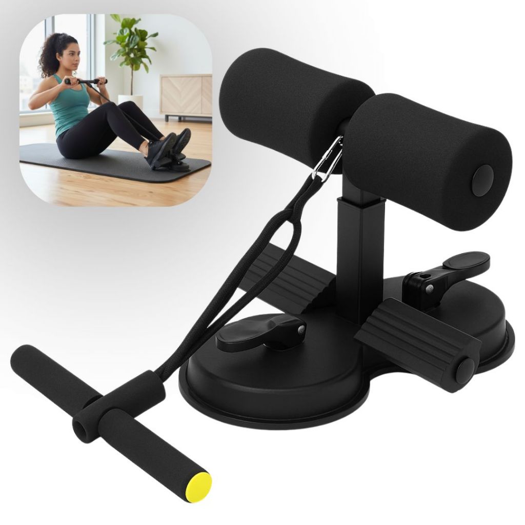 🔥 Equipamento Auxiliar de Abdominais Fitness Unissex Muscular Dispositivo de Pé Fixo