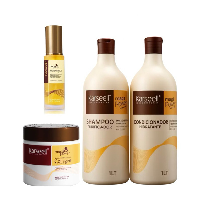 🔥 Kit Completo Karseell Máscara 500 g + condicionador 1L + Shampoo 1L + Óleo karseell P 50ml