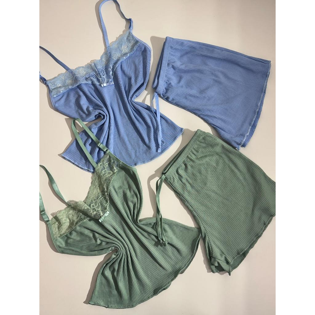 🔥 Baby Doll Canelado com Renda Conforto Estilo Noites Suaves Pijama