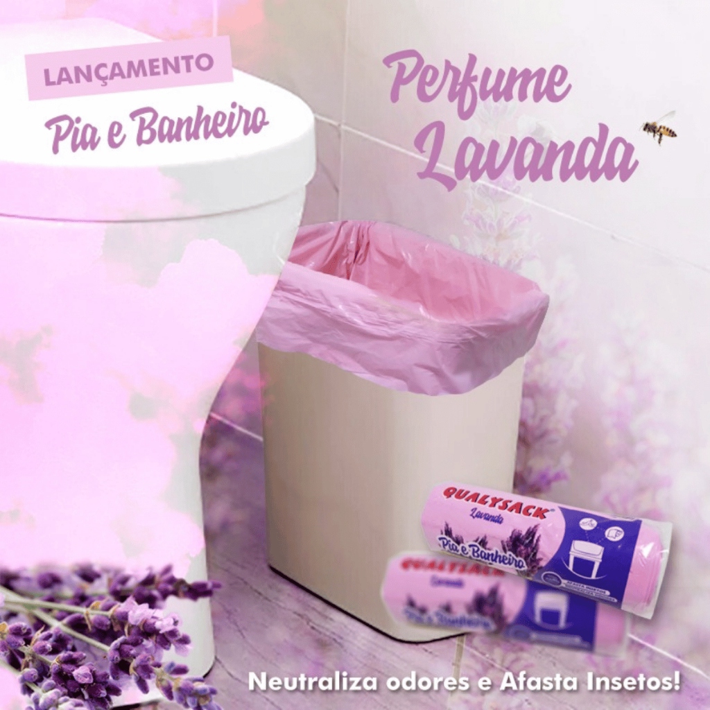 🔥Saco de Lixo Perfumado Lavanda Anti Odores e Insetos