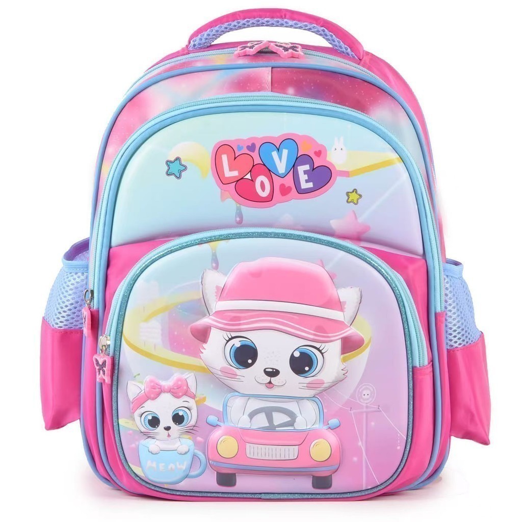 🔥 Mochila Infantil Menino e Menina Detalhes 3D 4 compartimentos ALEX