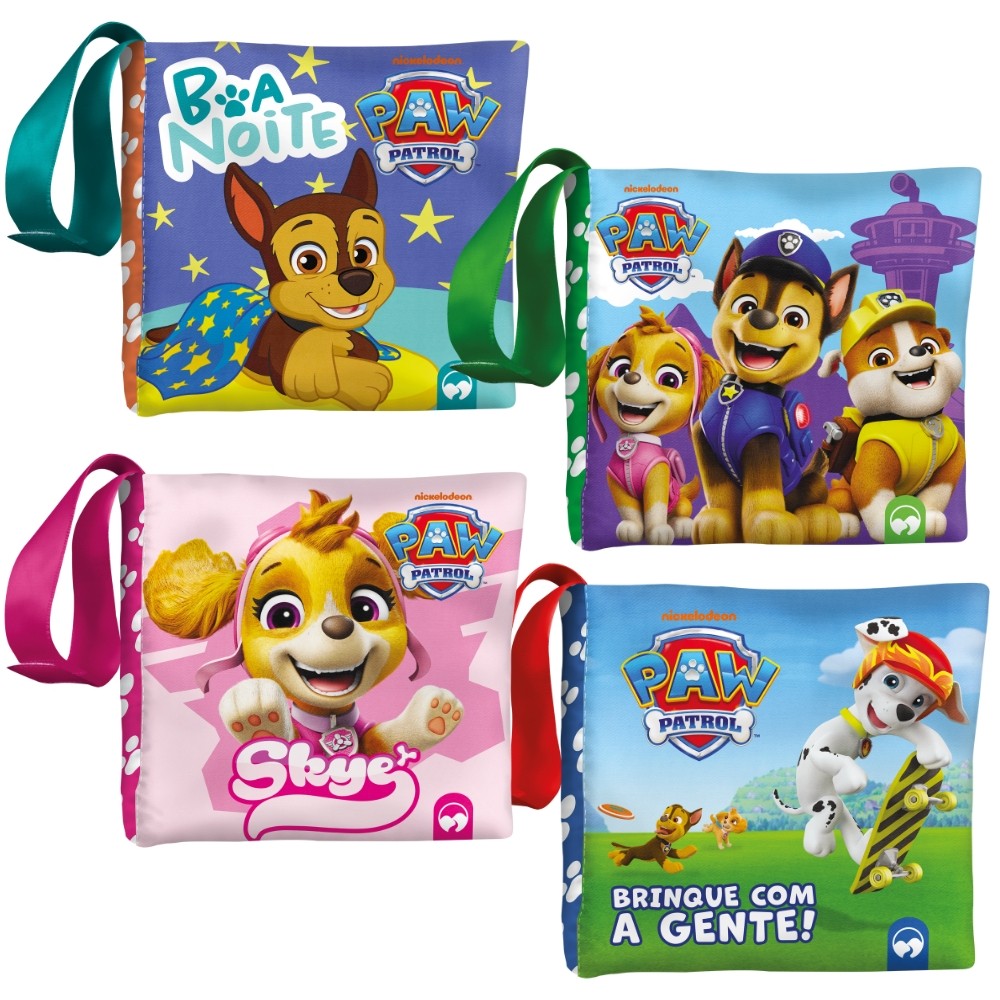 🔥 LIVRO DE PANO PATRULHA CANINA VALE DAS LETRAS BEBÃ FELIZ PAW PATROL CACHORRO DOG INFANTIL BANHO FOFO