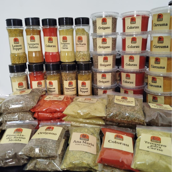 🔥 Kit com 20 Temperos e Condimentos Naturais em Sachês Sem conservantes Envio Rápido